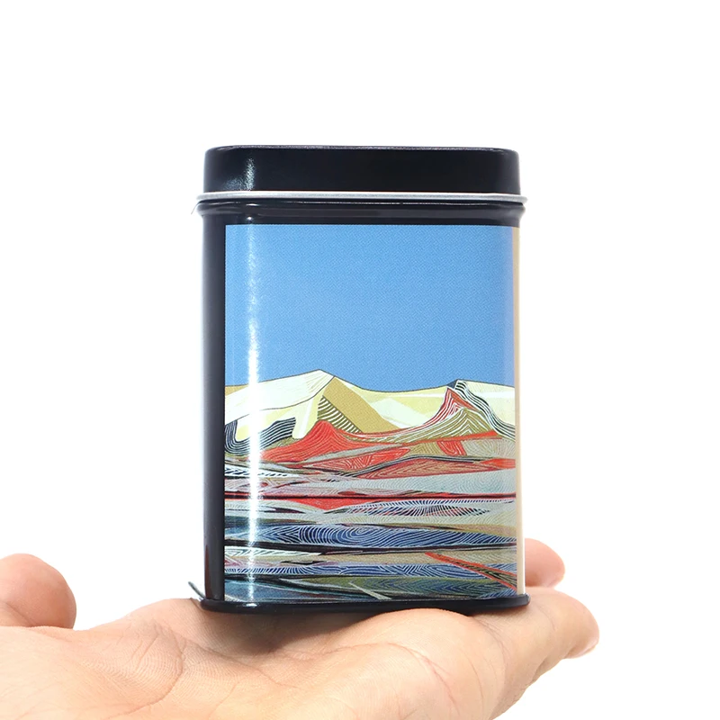 Wholesale Square Tea Tin Container Tin Packaging Custom Square Tea Tin Box Food Grade Metal Customized Logo Durable