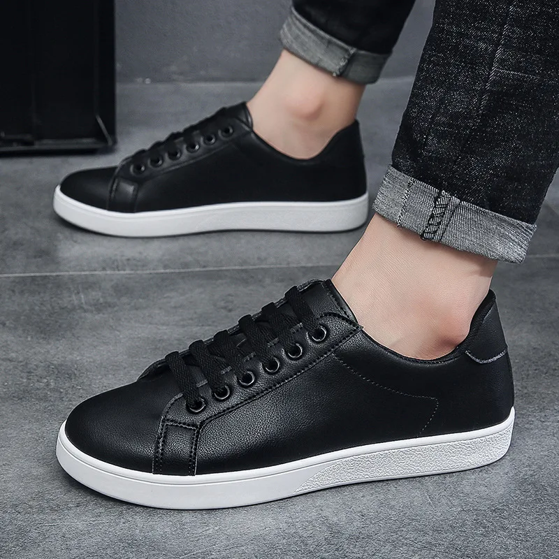 Wholesale High Quality Walking Style Shoes White Custom Logo Sneakers Lace up Sustainable Casual Sneakers For Men