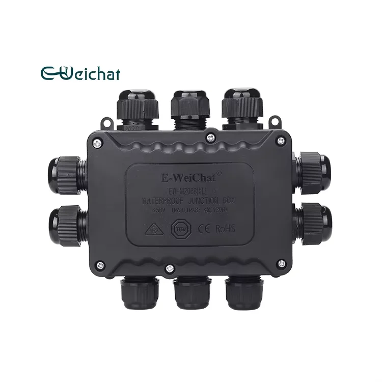 10 Way Cable Connector Insulating Electrical Wall Mount Waterproof Junction Box IP68 Wire Terminal Box