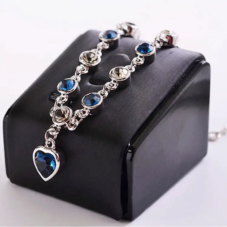 pulseras para mujer Wholesale 2024 Trendy Accessories Fashion jewelry Heart Charm Crystal Bracelets For Women