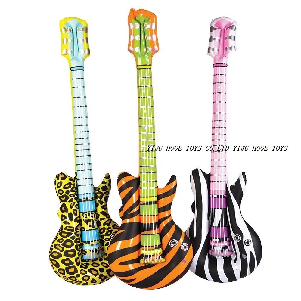 Cheap plastic inflatable guitar pvc Yiwu toys for promotion