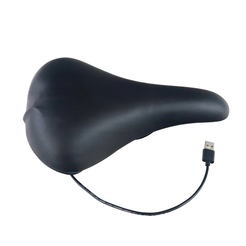Customized MTB Electric Leather Road Bike Saddle USB Heated Bicycle Seat