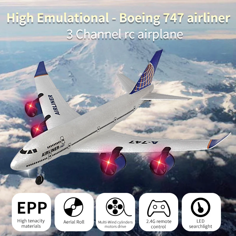 3 Rc самолет A380 747 режим легко летать трюк рулон 2 4 ГГц пульт дистанционного управления планер