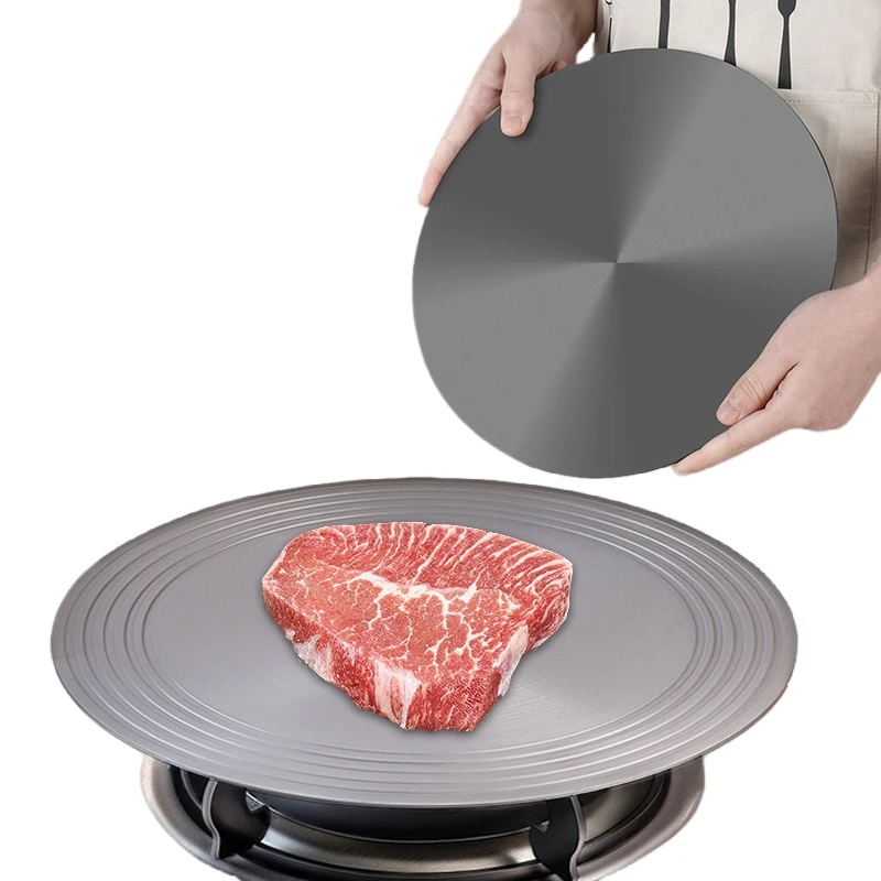 Wholesaler Gas Stove Top Heat Diffuser Induction Diffuser Plate Aluminum Defrosting Tray Fast Thawing Plate for Frozen Food