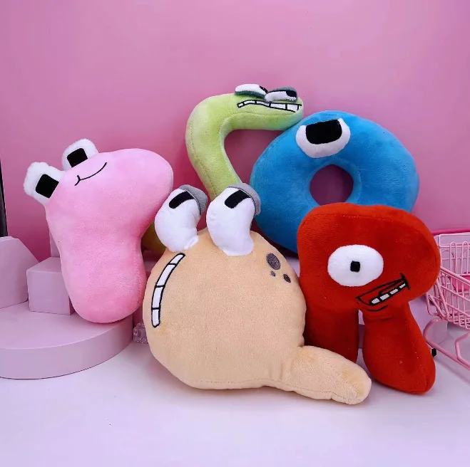 Factory Wholesale Hot Creative Cute ABCD Toys Alphabet Soft Cartoon Plush Kid Plush Alphabet Letter Toys