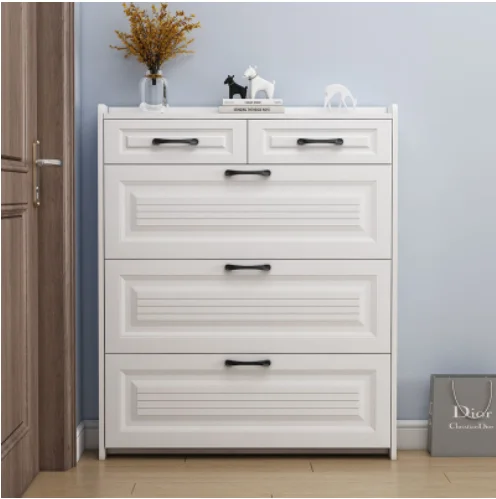 K&B nordic high quality cheapest ultra thin collapsible dump shoe rack cabinet with hangers