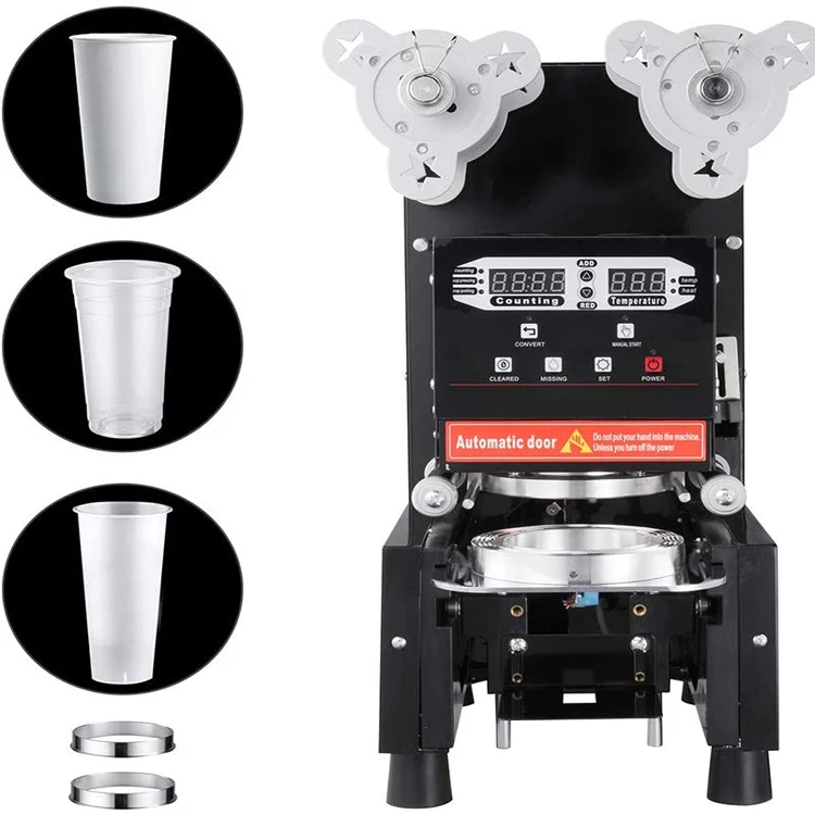 
Полностью автоматическая машина для запечатывания стаканчиков, белая, черная ручная Индукционная машина для запечатывания стаканчиков из нержавеющей стали 