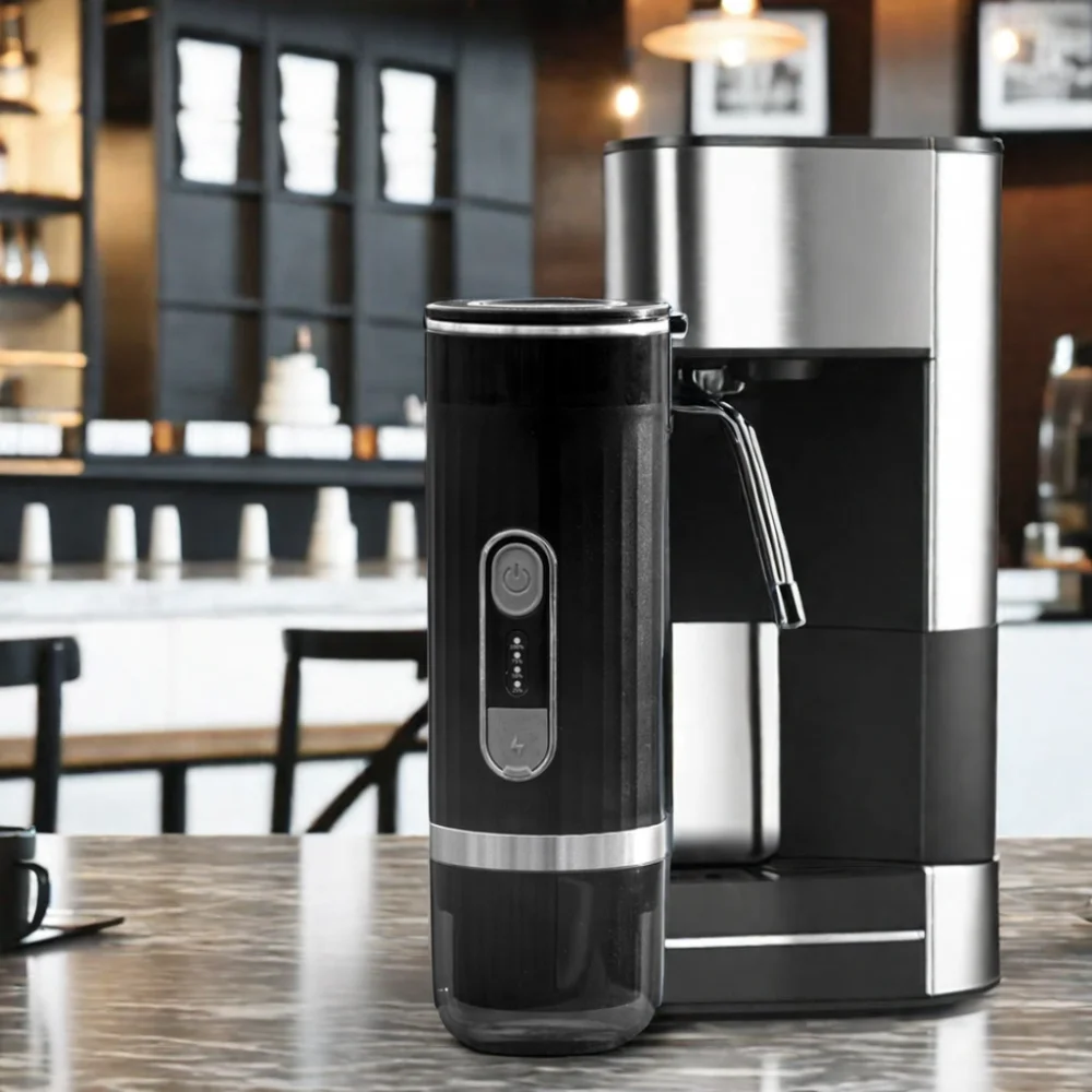 Three in one multifunctional wireless camping and hiking portable espresso machine with heating function