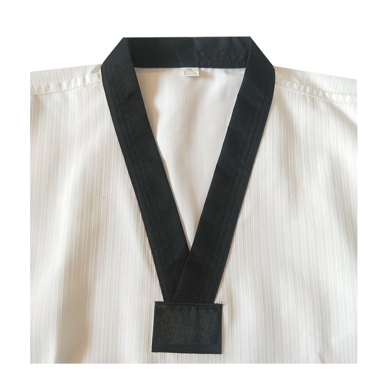 Adult Black White Martial Arts Clothes Custom Logo Wtf Itf Professional Uniforme De Taekwondo For Kids Adult