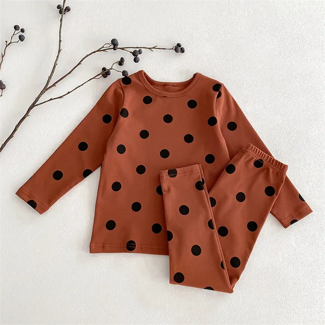 1 Pcs Custom Tag Floral Cotton Outfit Autumn Winter Baby Infant Boys Girls Clothing Long Sleeve Top Pants Toddler Clothes Set