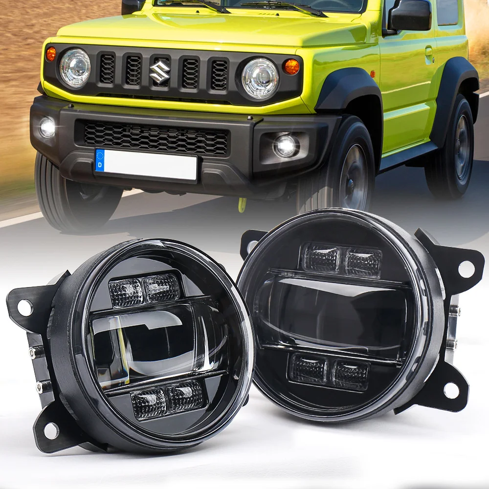 jimny 2018-2024  daytime running light Front Bumper Fog Lamp Kit Upgrade LED Fog Light for Suzuki Jimny