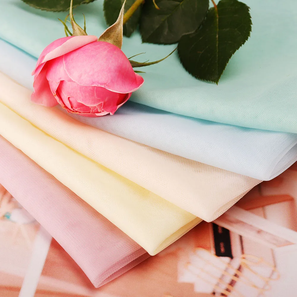 Оптовая продажа, 100% нейлоновые дышащие иллюзионные обычные американские тюлевые ткани для детского платья