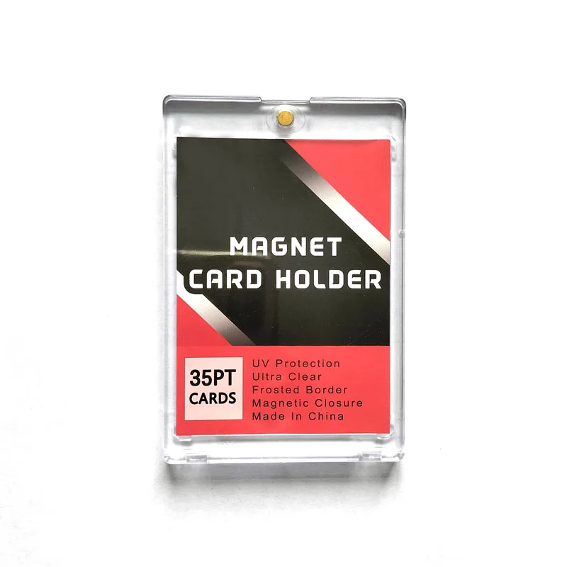 35pt UV Protection Magnetic Card Holder, Magnetic Close acrylic card holder