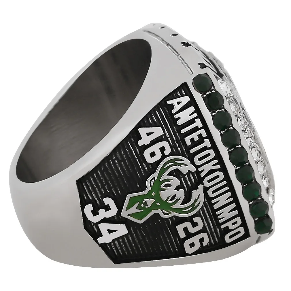 Custom tournament champion ring 2021 Milwaukee Bucks championship ring