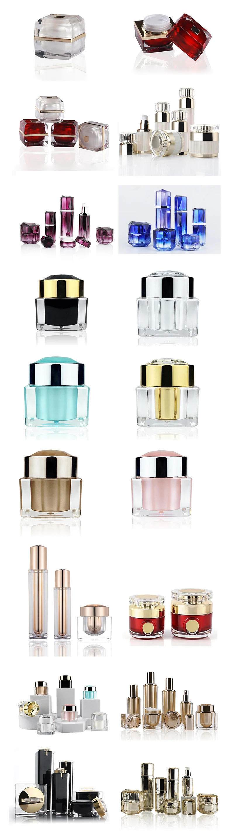 New Product 5G 10G 15G 20G 30G 50G 100G Clear Amber Blue Green Matte Frosted Black Coloured Round Pots Glass Cosmetic Cream Jars