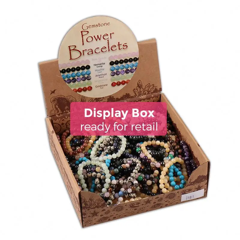 Large Crystal Bracelets Bead Pure Natural Stretch Mexican Stone Beads High Quality Gold Royal Rainbow Healing Fancy Jewelry