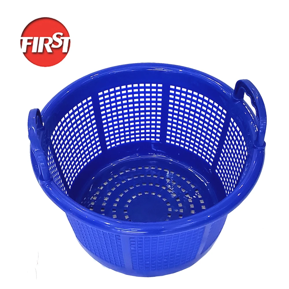 Cheap plastic basket wholesale mesh storage fruits and vegetables moving stackable plastic barrel