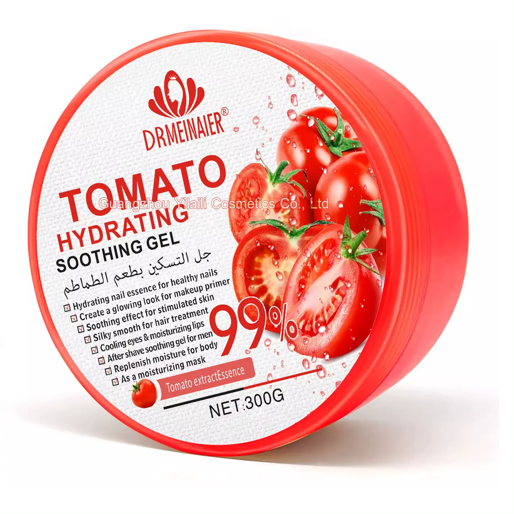 Natural Vegan Tomato Soothing Gel Skincare Hydrating Whitening Anti-acne Face Mask Sun Repair Moisturizing Crystal Gel