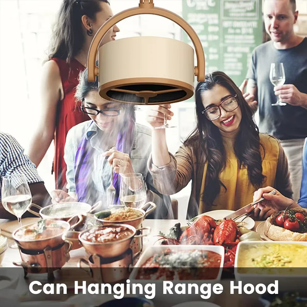 Large Suction Desktop Range Hoods Wireless Desktop Range Hood Portable Extractor Hood For Hot Pot BBQ