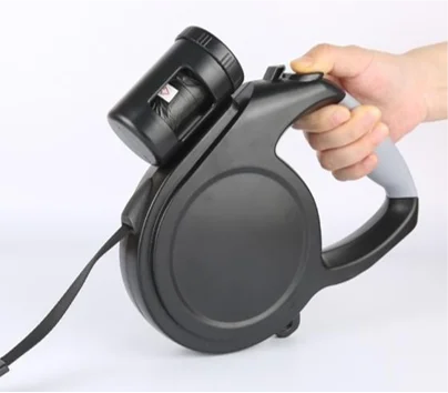 5M 8M ABS Tangle-Free Durable Adjustable Heavy Duty Large Automatic Retractable Pet Dog Lead Rope Leash With Waste Bag Dispenser