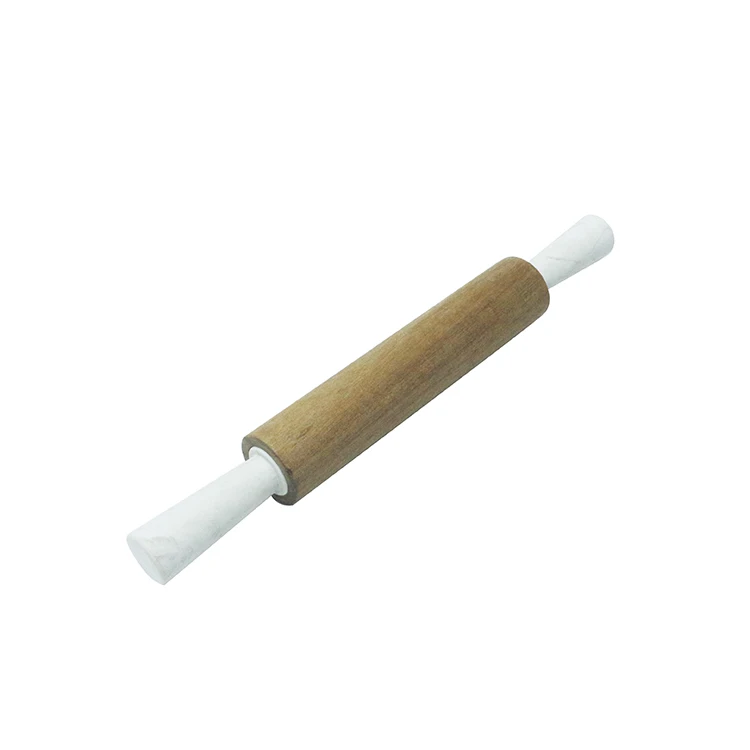 Wholesale Marble and Acacia Wooden Rolling Pin for Dough Dumpling Pastry Pie Crust Cookie Pasta