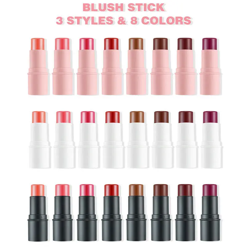 High Quality Vegan Lip Cheek Eye Cream Blusher Stick Private Label Cosmetics Cream Blush for Face Use