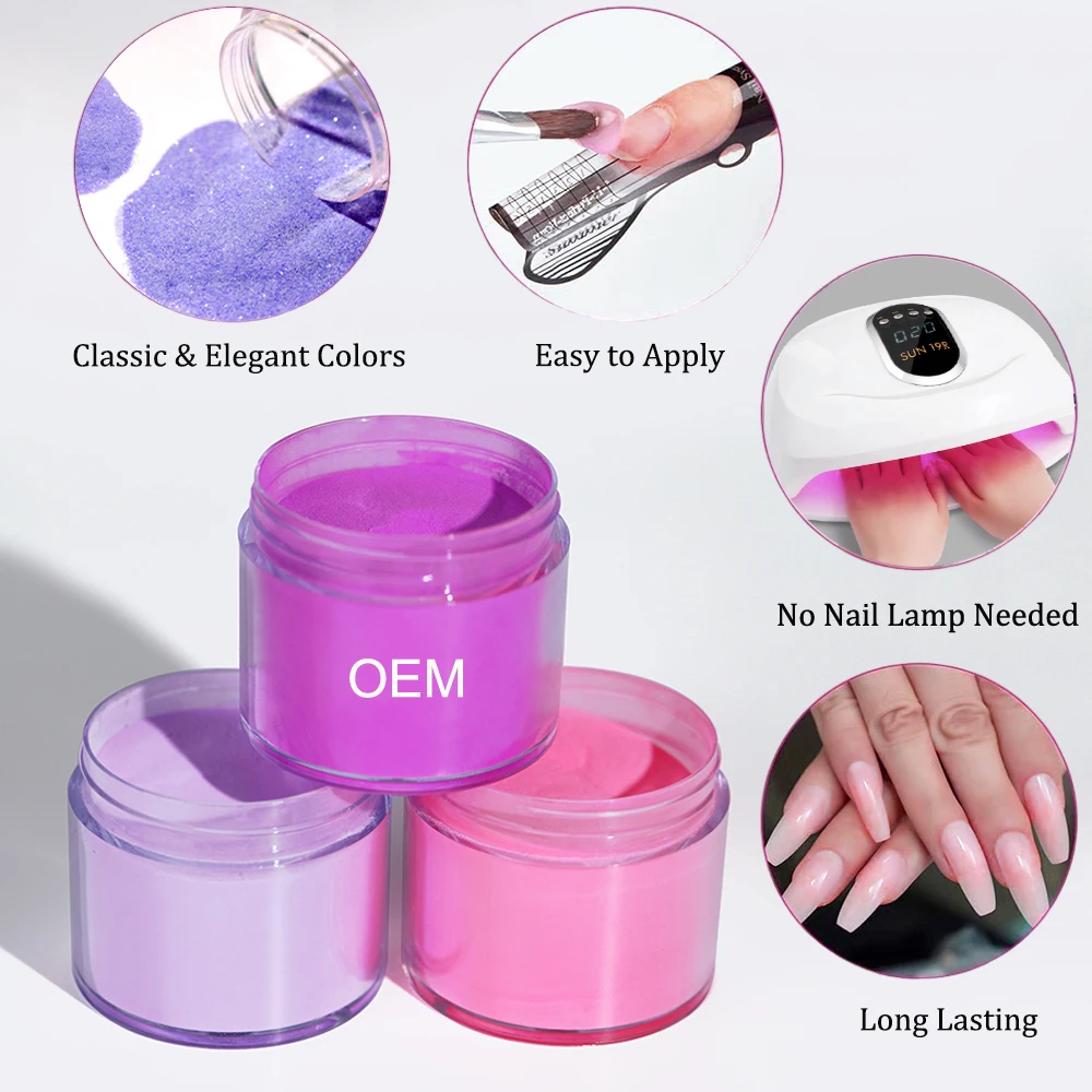 Factory Dip Powder Complete Kit Manicure Nail Art 3 in 1 Colour Match Gel Match Acrylic Dip Powder And Polish Color Set