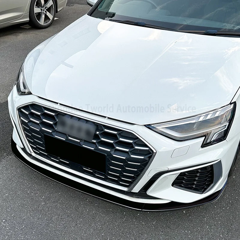 Three-section universal car lip for Audi A3 8Y S3 2021+ ABS easy install Audi A3 8Y S3 2021+  car lip front bumper