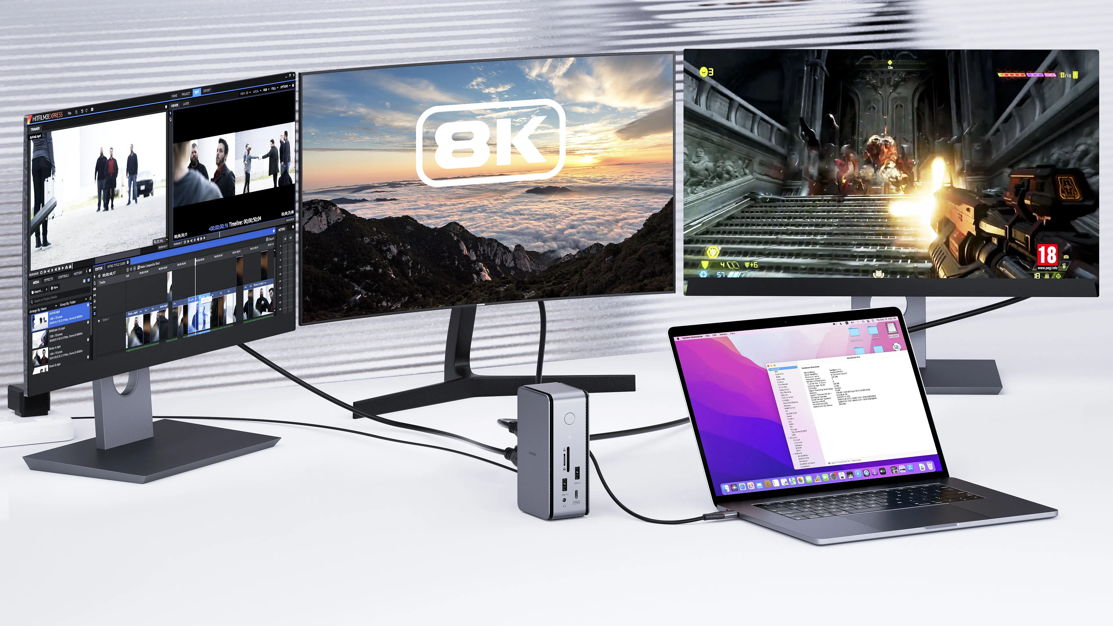 Xfanic Новое поступление 14 в 1 многофункциональные расширяющиеся порты 8K HDMI 40 Гбит/с супер скорость USB4