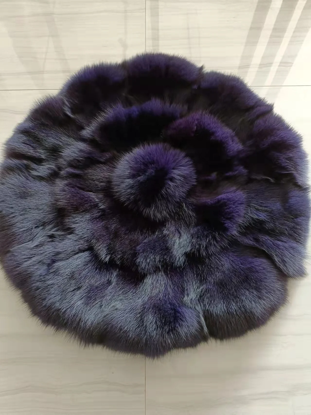 Real Fox Fur Throw Cushion Colorful Plush Shaggy Carpet Natural Fox Skin Fur Carpet for Home Decor