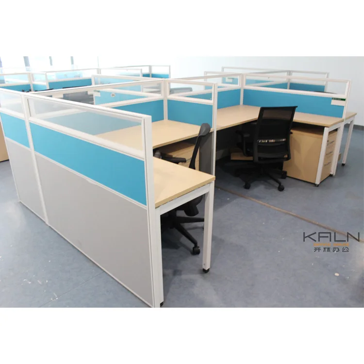 Factory wholesale ergonomic aluminum screen workstation desk office staff cubicle table