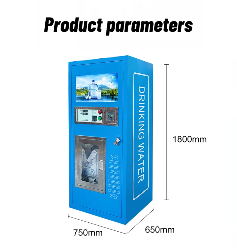 Automatic 400gpd Vending Machine Water Cold Water Warm Water For Sale
