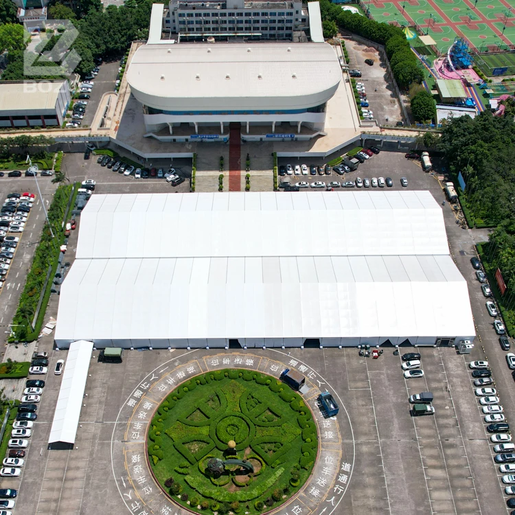 Guangzhou Bozo 30x50x4 м водонепроницаемая палатка из ПВХ палатки для вечеринок активного отдыха мощная промышленная склада