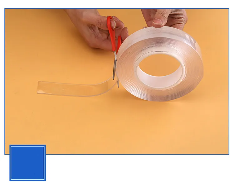 Universal and Recyclable  Customized Waterproof Transparent Double Sided Nano Tape with High Performance