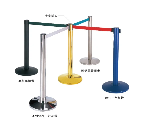 low price  Stainless Steel Queue Stanchion Pole , Retractable  Concert Crowd Control Barrier Queue Stand