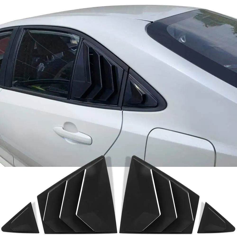 Carbon Fiber Print CFL Side Window Scoop 4Pc Set Window Louvers For Toyota Corolla Sedan 2019-2023