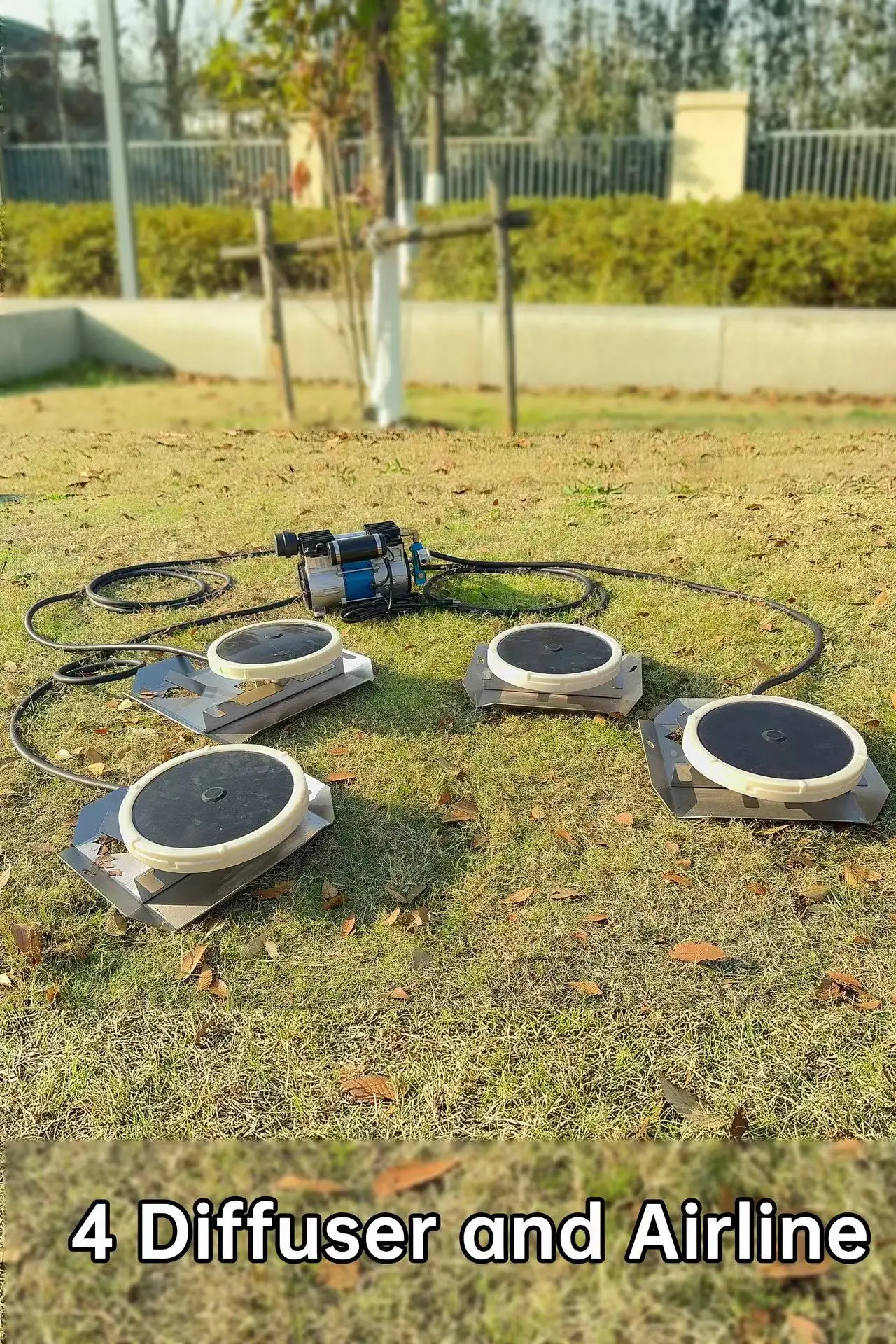 2024 New Design Self-Weighted Micro Bubble Diffuser Fish Ponds Electric Pond Aerator Steel Rubber Materials OEM Customized