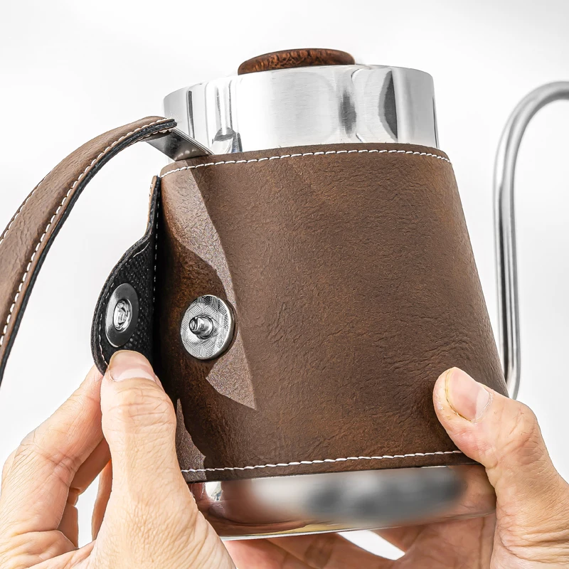 600ml Stainless Steel Tea Pot Vintage Gooseneck Pour Over Holster Coffee Kettle