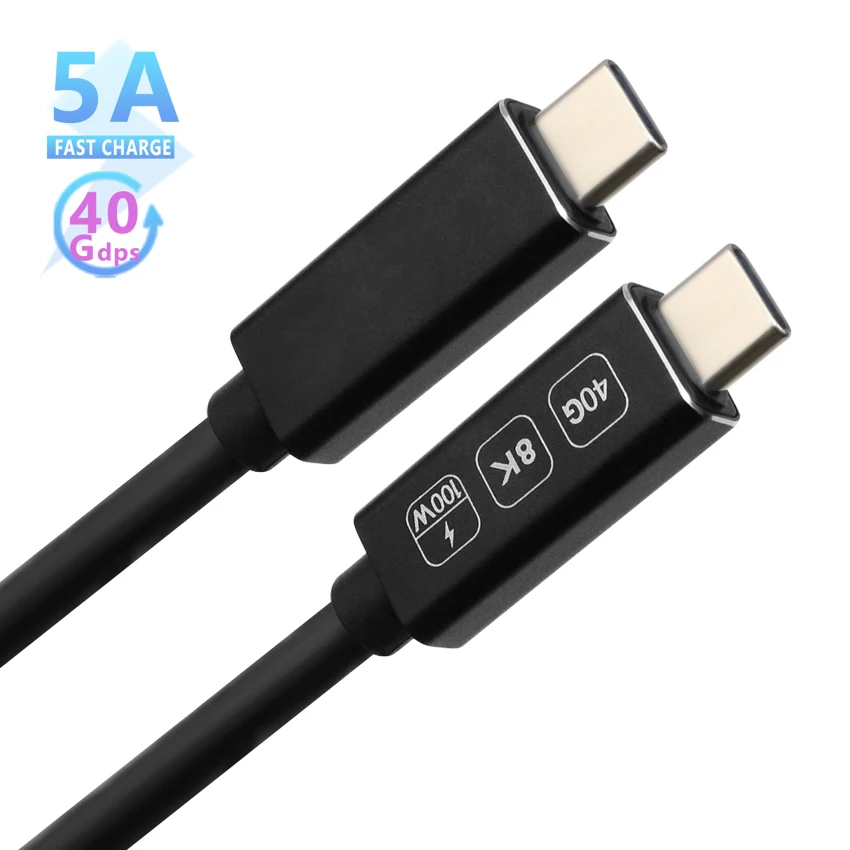 USB PD3.1 8K 48V 5A 100 240W Type C to C Cable Compatible  40Gbps for External SSD/eGpu usb 4.0 cable