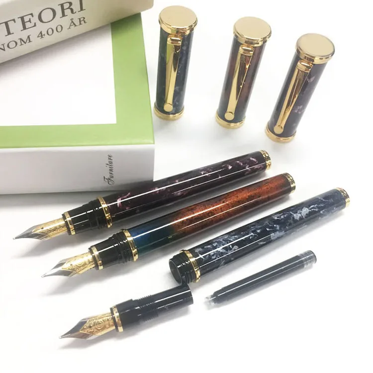 JR516  Jaguar 24K Big Cigar pen with Luxury Marble Pattern Lacquer Finishing.