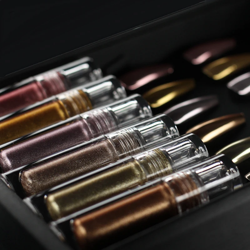 Корзина хромированная жидкость волшебный металлический зеркальный эффект зеркальная пудра для ногтей