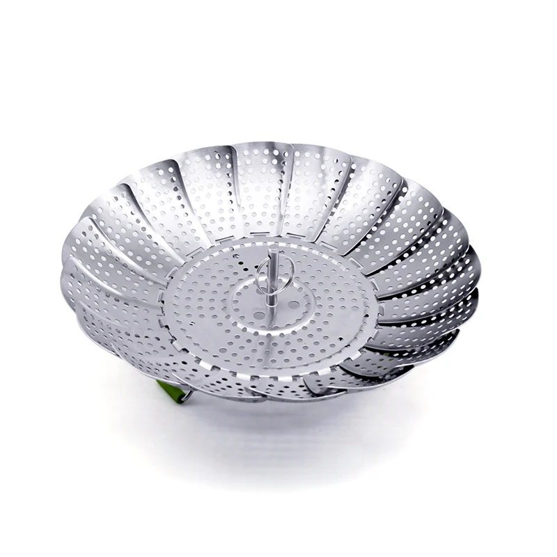 Factory Direct Price Food Grade Expandable Vegetable Steamer Basket Folding Stainless Steel Steamer