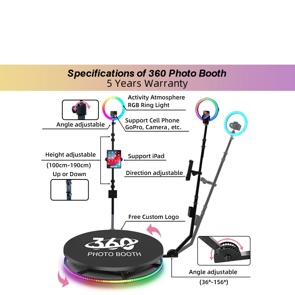 selfie 360 photo booth spinning automatic video 360 photo booth selfie machine 360 photo booth selfie video for party