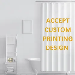 Amazon Best sale Wholesale Custom Printed Polyester Waterproof Bathroom 3D Print Shower Curtain