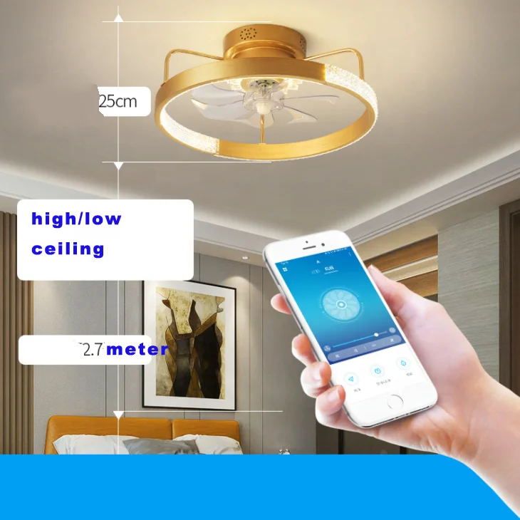 
2021 New Low Profile Quiet Electric Fan with 7 ABS Blades Modern Design 