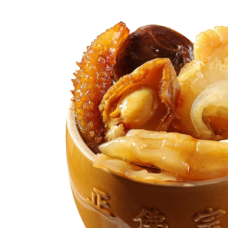 A Chinese snack cooked abalone with Buddha jumping over a wall