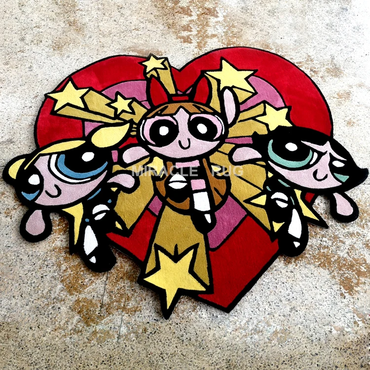 Vampire Hug The Earth Pattern Door Mat Handmade Custom Size Acrylic