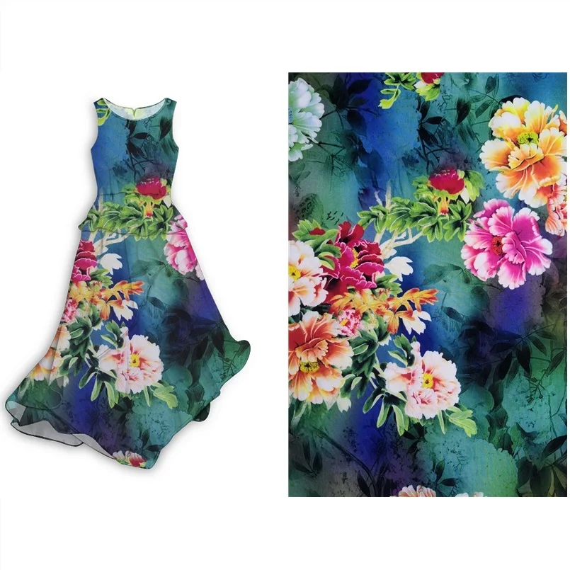 
Digital Printing satin Dress Silk Poplin Rayon broken card Clothing Clothes Material Textile Fabric Wholesale Hot Sale 