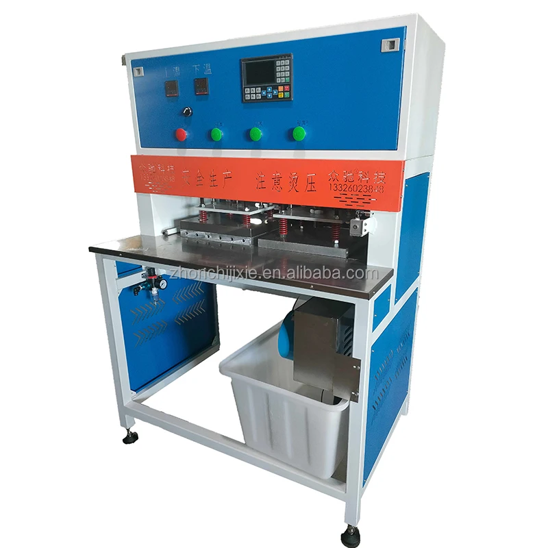 Heat Sealing Machine Manufacturer Double-Sided Pvc Zipper Pullers Keychains Sealing Heating And Cooling Press Machine