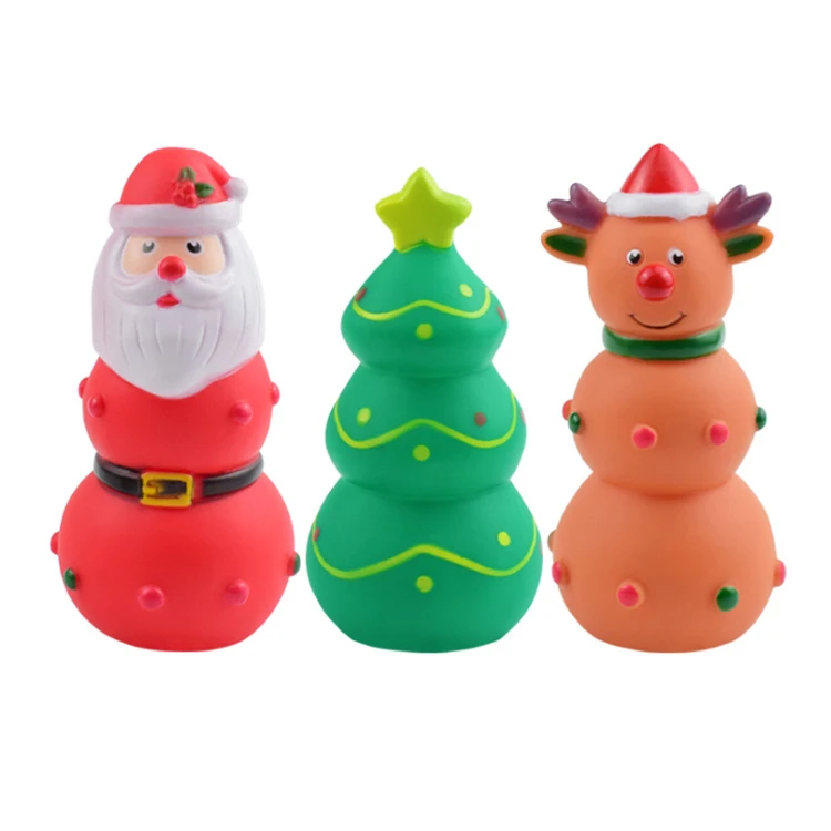 Manufacturers Sell Pet Gadgets Christmas Tree Moose Dog Squeaky Toys Christmas